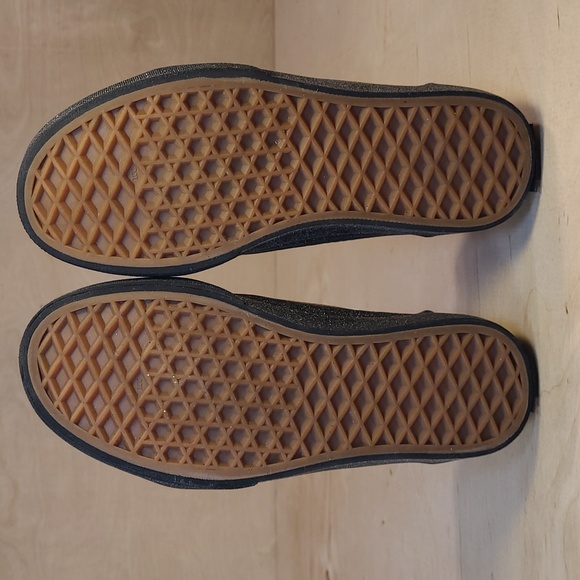 Vans Old Skool Off The Wall Gold Black Glitter Kids Shoes - Picture 7 of 9